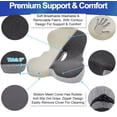thumbnail image 7 of Ergonomic Memory Foam Seat Cushion - 3 Inch Thick, Breathable Cover, Non-Slip Bottom for Office & Car, 7 of 7