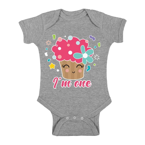 12 Months Baby Birthday - Cute Baby Boy Baby Girl Shirt - Little Cupcake Romper