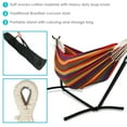 thumbnail image 3 of Sunnydaze 2-Person Cotton Brazilian Hammock with Stand, 400 lb Capacity - Tropical, 3 of 10