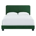 thumbnail image 6 of Modway Celine Channel Tufted Performance Velvet Full Bed in Emerald, 6 of 8