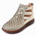 thumbnail image 7 of Women's Slip- Perforated Short Boots with Sole - Soft Round Toe Flat Sole Moccasin Sandals, Breathable Hollow Booties Suitable for Commuting, Casual & Office Wear, Hand Washable Sneakers, Women Shoes, 7 of 7