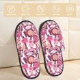 thumbnail image 2 of Balery Cute Girl Pantuflas de Casa de Felpa Silenciosas con Diseño Estampado, Zapatillas Cómodas Antideslizantes de Algodón para Interior-Large, 2 of 8