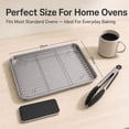 thumbnail image 6 of 11.4” Stainless Steel Baking Sheet with Rack & 7" Kitchen Tongs Set, 430 Pan 304 Rack for Baking Cooking, 6 of 9