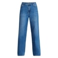 thumbnail image 5 of No Boundaries High Rise Baggy Wide Leg Jeans, 32" Inseam, Women's and Women's Plus Sizes XXS-4X, 5 of 5