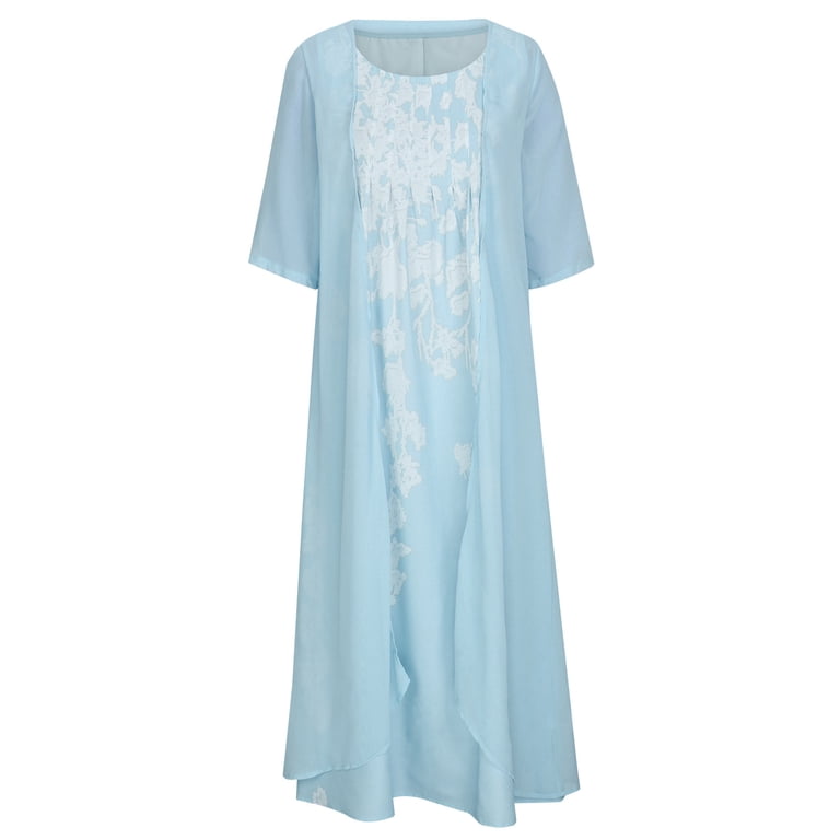 formal dress for women pant shirt Dusty Blue A-Line Evening Gown | 3/4 Sleeve Lace Bodice Dress with Tulle  Overlay | Modest Formal Dress GL3629