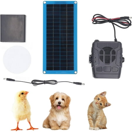 Solar Heater for Chicken Coop, 30W Solar Heating machine with Overheat Protection, Rechargeable Solar Panel Kit for Pet House, Greenhouse, Animal Shelter, Portable Warm Wind Gear (30W)