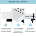 thumbnail image 6 of DEALTOPS Modern Coffee Table with Extendable Sliding Tabletop and 4 Hidden Storage Drawers, UV High-gloss End Table for Living Room - White, 6 of 9