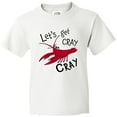 thumbnail image 3 of Inktastic Let's Get Cray Cray Cute Red Crayfish Youth T-Shirt, 3 of 5