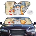 thumbnail image 2 of Haiem Hello Summer Cute Gnome Car Windshield Sun Shade - Blocks UV Rays Sun Visor Protector, Sunshade to Keep Your Vehicle Cool, Universal Fit SUV Van Sedan-Medium, 2 of 7