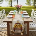 thumbnail image 4 of Table Runners 90 Inches Long Dress Scarves, Vintage Sunflower Truck Farmhouse Coffee/Dining/Kitchen Table Runner for Living Room, Summer Botanical Pastoral Retro Art 13x90 Inch, 4 of 9