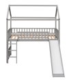 thumbnail image 6 of Twin Loft Bed With Slide In Gray - Elegant & Functional. Spacious Underneath For Play Or Storage. Strong Frame Holds Up To 300lbs. Assembly Required Modern And Timeless. Long Use, 6 of 7