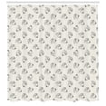 thumbnail image 3 of Labrador Shower Curtain, Cartoon Dog Pattern Kids Nursery Themed Hand Drawn Simplistic Sketch, Fabric Bathroom Set with Hooks, 69W X 70L Inches, Charcoal Grey Beige, by Ambesonne, 3 of 3