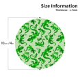 thumbnail image 2 of Fuzoiu Green Lizard Print Leather Coasters Set,Drink Coasters Set of 4,for Tabletop Protection, Durable PVC Coasters,Home Décor and Housewarming Gift-Round Shape, 2 of 6