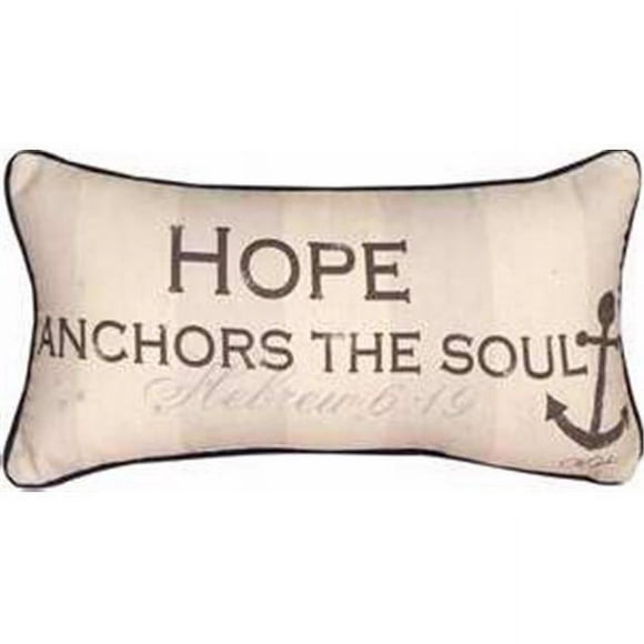 Manual Woodworkers & Weavers 93313 Pillow Hope Anchors The Soul - 17 x 9