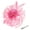 pink, variant on Elegant Faux Feather Mesh Fascinator Hat with Flower Embellishments.(crimson)