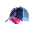 thumbnail image 2 of C.C Ponycap Messy High Bun Ponytail Adjustable Mesh Trucker Baseball Cap Hat, Tie Dye Navy, 2 of 4
