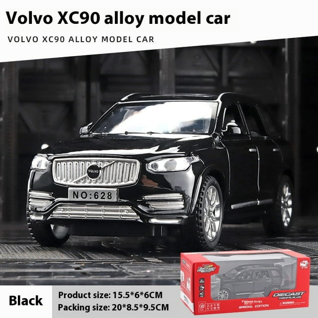 Modelo de coche de aleación VOLVO XC90 SUV 1:32, modelo de Metal fundido a presión, sonido y luz, juguete extraíble, adornos de exhibición, juguetes para niños,black box