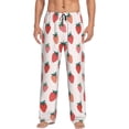 thumbnail image 1 of Balery Hand Drawn Strawberry Pantalones de pijama para hombre, pijama ultraligero, pantalón de descanso-Large, 1 of 6