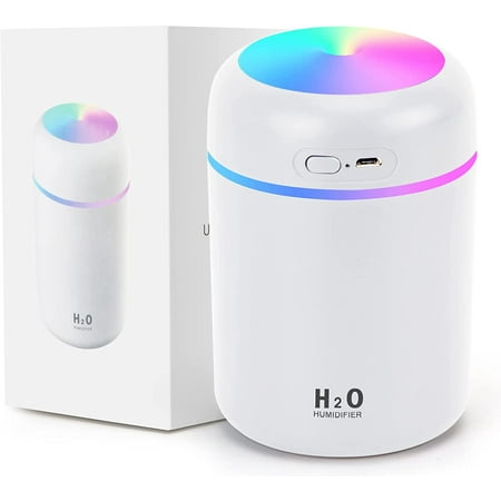 

1 Pack Small Cute Humidifier USB 300ml Portable with 7 Colors 2 Fog Mode Ultra Quiet Suitable for Bedroom Car Home Plants Office and Travel (Pink)(White) Sale 933