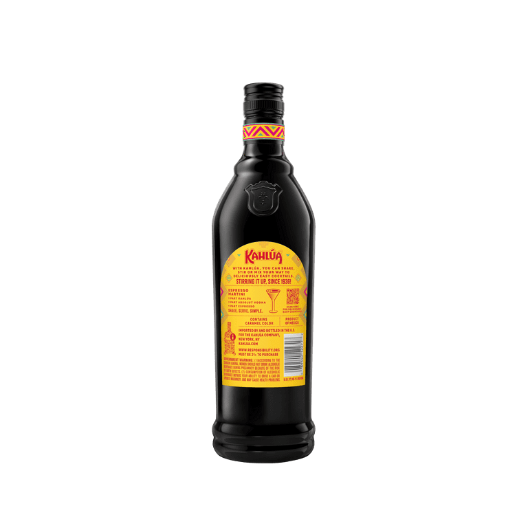 Kahlua Original Rum and Coffee Bottle, Liqueur, ABV mL 20% 750