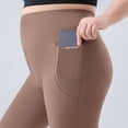 thumbnail image 6 of YHAJDS Womens Plus Size Pants Solid Color High Waist Tummy Control Flared Yoga Gym Sport Trousers for Women With Side Pockets, 6 of 6