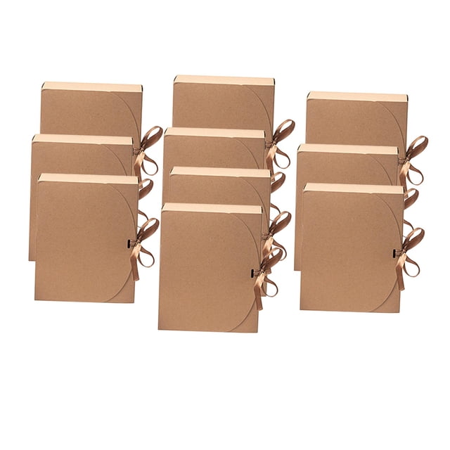 10 cajas de regalo con tapa para regalos, propuestas de dama de honor y dulces. 31cmx25cmx8cm Marrón