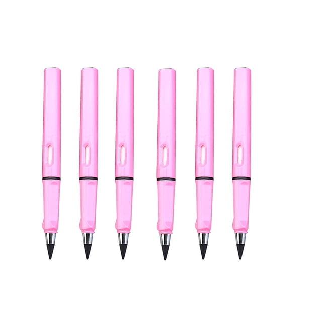 Agiferg 6PCS Grip Posture Correction Design Pencil Without Ink, Old Undead Pen, Creative Metal Pen
