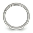 thumbnail image 2 of White Stainless Steel Ring Band Wedding Ridged Scroll Design Brushed & Polished 8mm Edge, 2 of 5