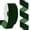 Darkgreen, variant on 1.5 Inch Velvet Ribbon, 20 Yards Single Face Thin Ribbon ivory