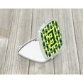 thumbnail image 2 of Letter E Football Green and Yellow Compact Mirror CJ1075-ESCM, 2 of 4