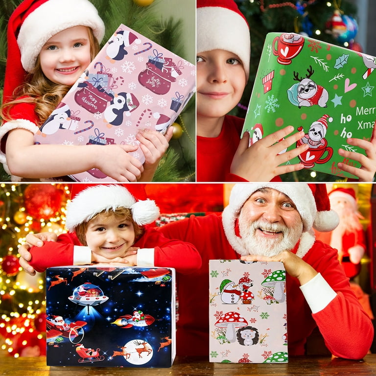  Artsadd Personalized Gift Wrapping Paper Christmas Rolls for  Boys&Girls Kids Women Men, Custom Xmas Wrapping Paper Roll Santa Snowman  Gifts Wrap Paper 58 x 23 Inches : Health & Household