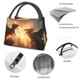 thumbnail image 4 of Easygdp Castle Cool Fire Dragon Bolsa de Almuerzo Insulada Reutilizable, Bolsa de Mano y Bandolera para Oficina, Trabajo, Viajes, 4 of 6