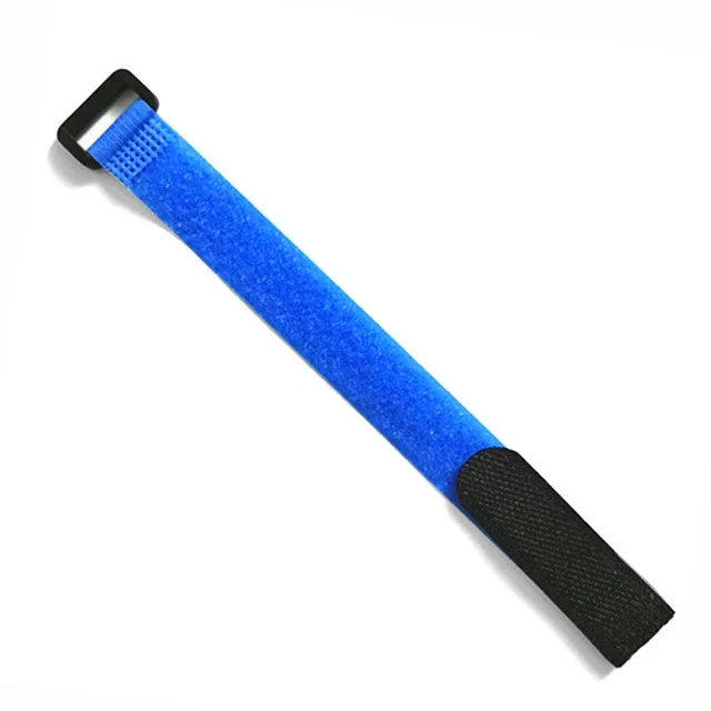 10Pcs Nylon Reverse Buckle Hook and Loop Strap Reusable Cable Ties Cable Straps For Wire Organizer Fastener Tape 20/30/40cm Blue 20x200mm 10Pcs
