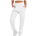 thumbnail image 1 of Timegard Womens Sweatpants Elastic High Waist Cinch Bottom Pants Sports Athletic Solid Color Trousers with Pockets, 1 of 6