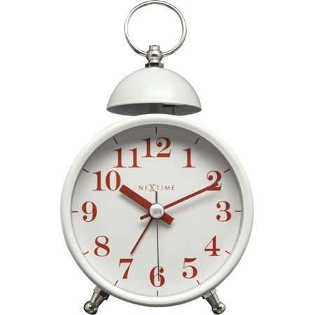 NEXTIME ALARM CLOCK SINGLE BELL - WHITE
