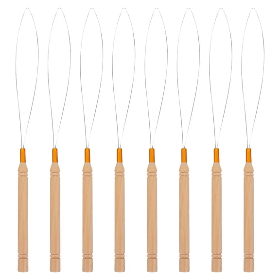 TABLZONE Hair Extension Needle Set, 8 Pieces Multi-Color, Material with Comfortable Grip for Easy Hair Styling