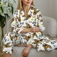 thumbnail image 4 of Goofa German Shepherd Dog Printed Women’s 2 Piece Pajama Set Super,Pajamas Women's Long Sleeve Sleepwear Soft Button Down Loungewear Pjs Lounge Set Nightwear-, 4 of 9