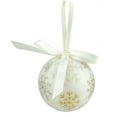 thumbnail image 2 of Northlight 10-Piece Tan Brown Decoupage Snowflake Shatterproof Christmas Ball Ornament Set 1.75", 2 of 4