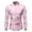 Pink, variant on Mens Long Sleeve T Shirts Men Nightclub Shiny Golden 3D Rose Printed Slim Fit Button Down Party Dress Shirt