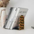 thumbnail image 4 of Pofeuu Orange Pumpkin Print Large Bookend Hold Heavy Books- Wood Bookends for Heavy Books Heavy Duty Book Ends Wood Bookends for Office Desk Non-Skid, 4 of 7