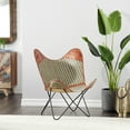 thumbnail image 3 of DecMode Canvas Lounge Chair with Leather Accents, Gray, 3 of 13