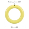 thumbnail image 2 of Unique Bargains 6Pack 55mm(2.2-inch) Wood Rings, Natural Smooth Colorful Wood Circles, Yellow, 2 of 4