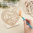thumbnail image 3 of 3pcs Wooden Table Decorations Unfinished Wood Hanging Ornaments Heart Shape Mr & Mrs Wooden Sign Thank You I Love You Display Stand for Home Decor Wedding Table 5.9inch, 3 of 5