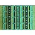 thumbnail image 1 of Ahgly Company Indoor Rectangle Solid Turquoise Blue Modern Area Rugs, 5' x 7', 1 of 4