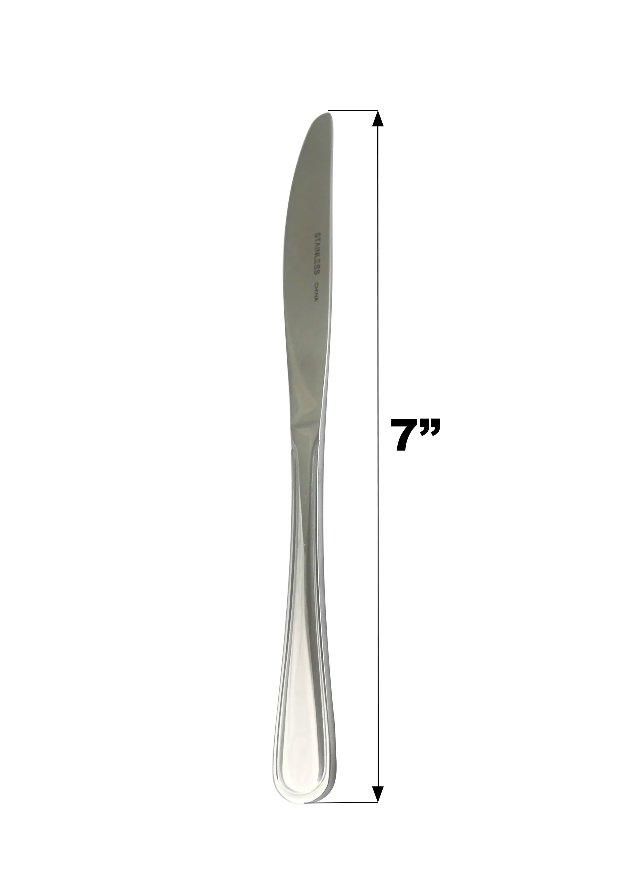 (3 pack) Mainstays Fleetline 3 Piece Stainless Steel Dinner Knife Set, Silver Tableware