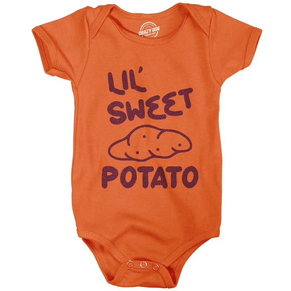 Baby Bodysuit Lil Sweet Potato Jumper Funny Thanksgiving Dinner Turkey Day Baby Creeper