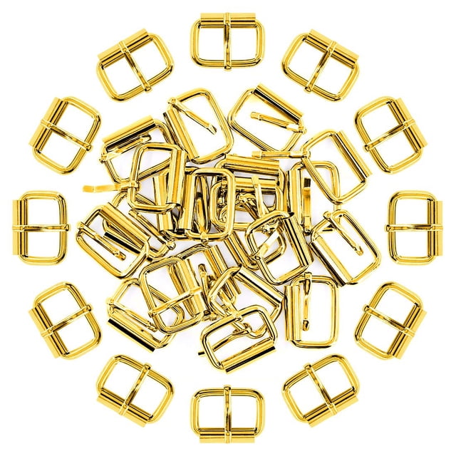 Hebillas de Rodillo Metálicas Doradas Buckle Swpeet 60 Piezas de 25mm