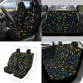 thumbnail image 2 of Yuyamidu Colorful Sun and Moon Car Seat Cover Full Set with Steering Wheel Cover Seat Belt Strap Pads Car Coasters Trash Bag Auto Air Vent Storage Holder Rearview Mirror Cover Keychain 15 Pcs, 2 of 7