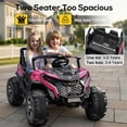 thumbnail image 3 of East doll 24V Kids Ride on UTV Car, 2 Seater Ride on Toy for Big Kids, Power Ride on Car for Boys, 4WD 800W Motors, Kid Electric Car Aged 3-8Y , 5.1 MPH , EVA Wheels, Remote Control, Music, Pink, 3 of 9