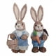 thumbnail image 1 of Billuyoard 1 par de figuritas de conejito de decoración de conejo de Pascua de paja para vacaciones Decoración del hogar Azul, 1 of 1